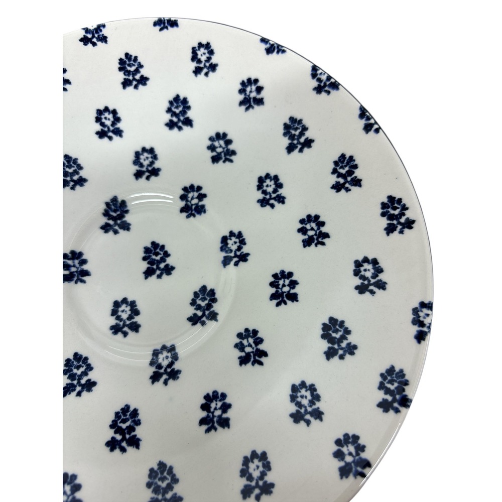 VTG Ralph Lauren Nellie Denimware Blue Floral Cup and Saucer Set of 2 England - Picture 14 of 15
